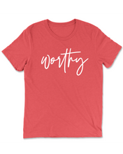 Load image into Gallery viewer, Worthy T-Shirt Red